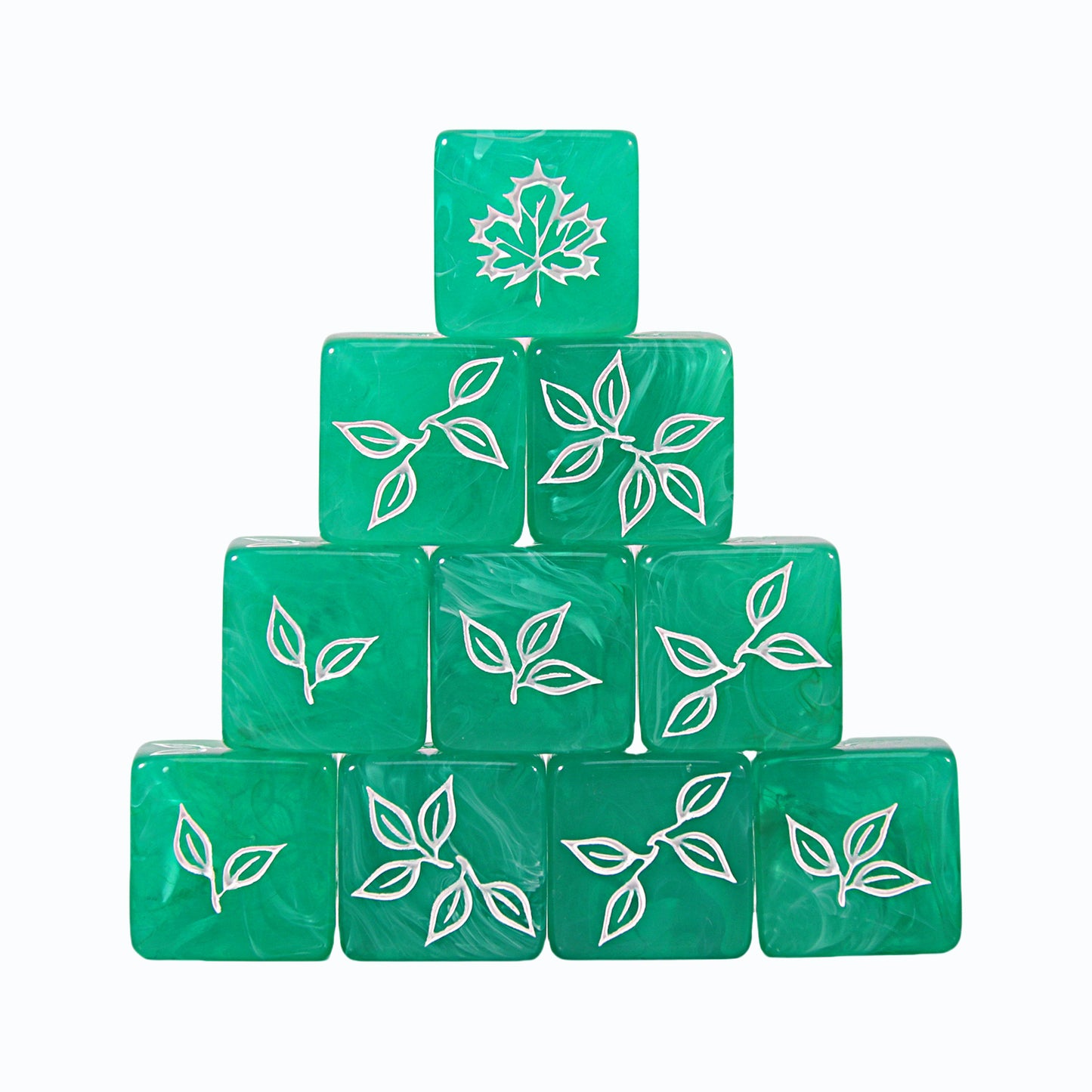 D6 Dice Set 10pcs 16mm Love Heart/leaf/flower/diamond Patterns Game Dice for Board Game, Math Teaching