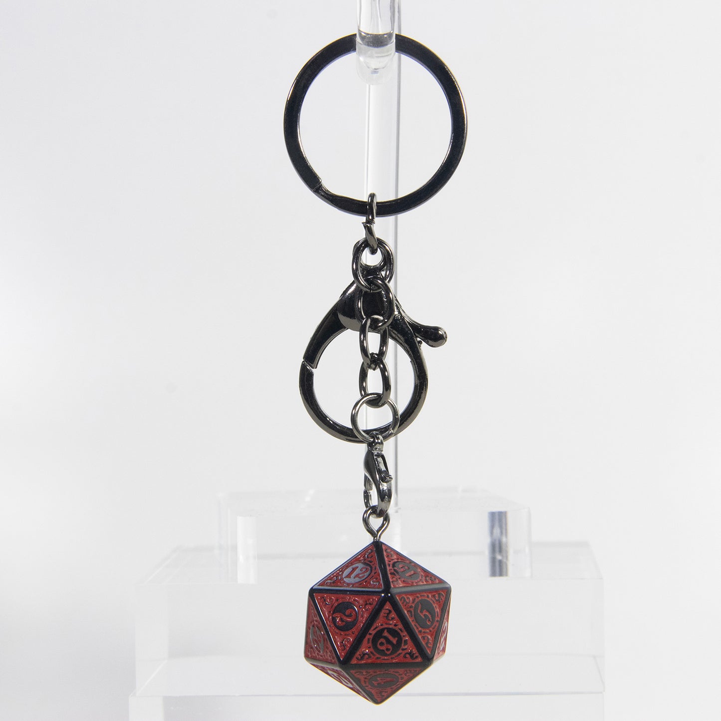 Lucky Dice Keychain, Colorful Acrylic Key Holder Bag Car Pendant, DND RPG Table Game Fans Souvenir Gift Jewelry