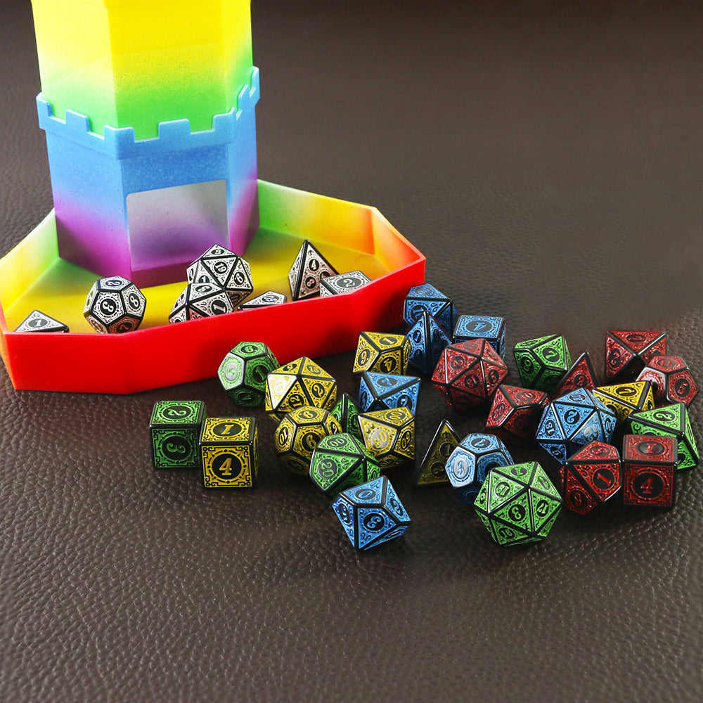 7pcs DND Dice Polyhedral Dices Role Playing DND TRPG Board Game Dice As Gift Entertainment Accessories