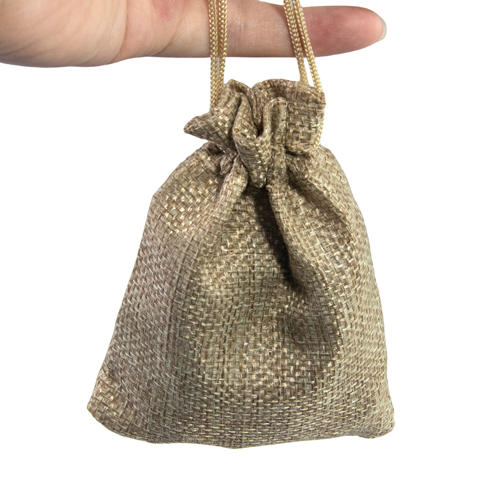 Burlap Drawstring Bags 10pcs Linen Bag Dice Storage Bag for Christmas Gifts Bag, Jewelry Packaging Bags