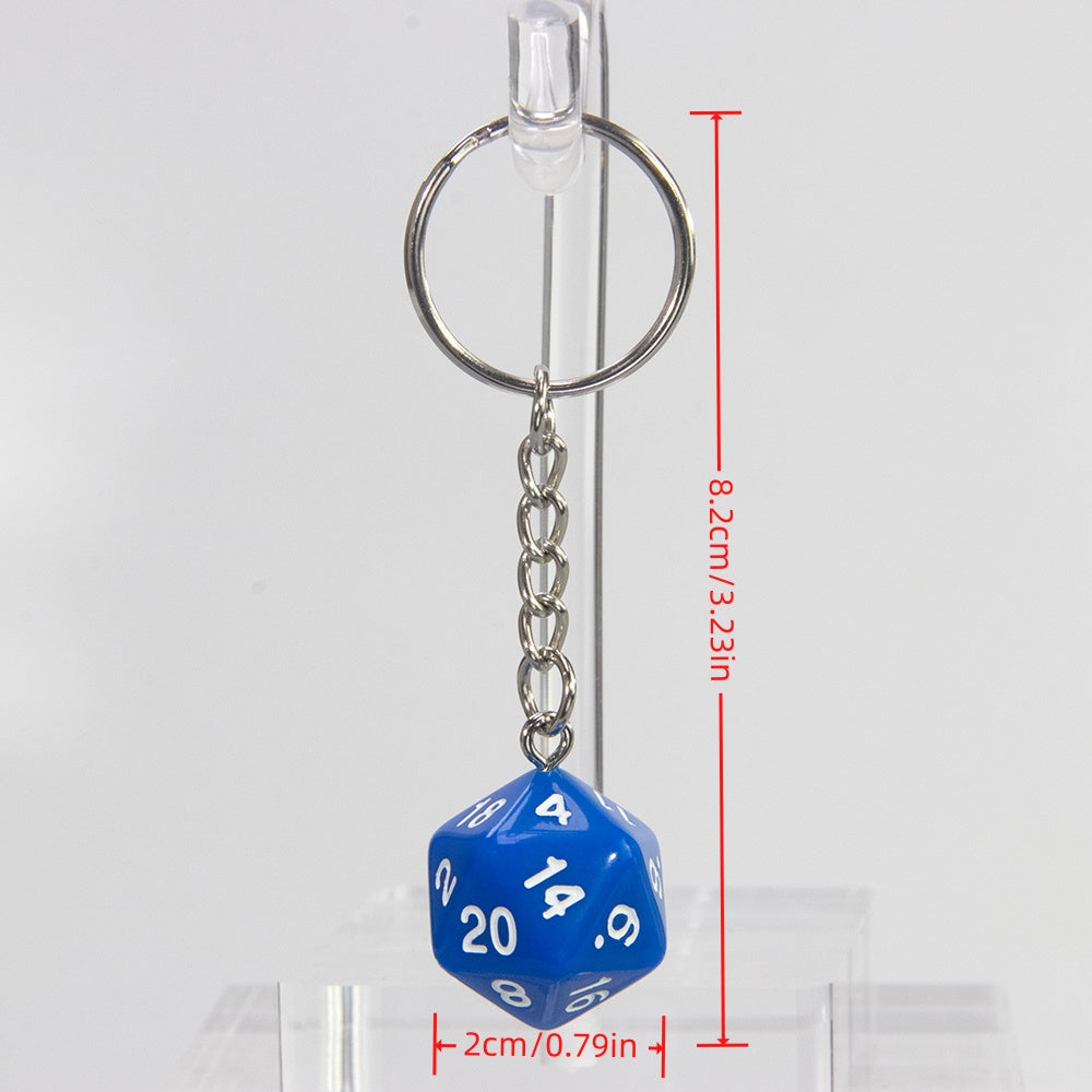Dice Keychain Creative Gift Keyring for Bag Pendant Game Dice Keychain