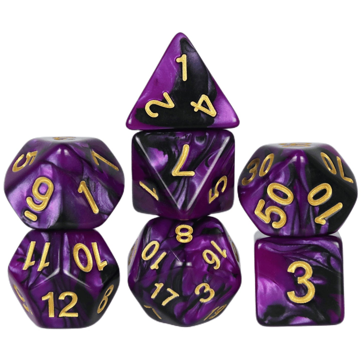 7pcs DND Polyhedral Dice Double-color Dice with for Board Game DND RPG Role Playing Game Accessories
