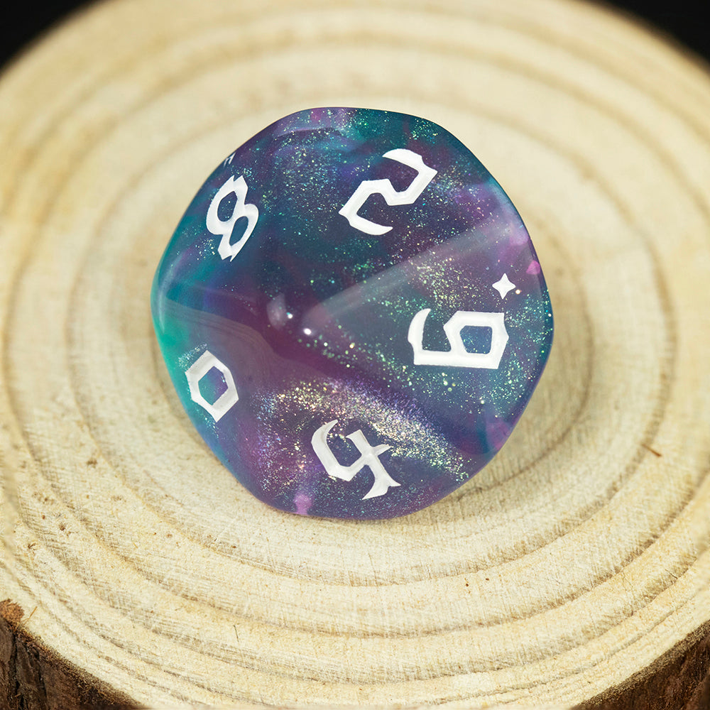 Polyhedral Dice Set - DND Role Playing Dice for Dungeons Game RPG Table Games, Double-Color with Glitter Effect, 7pcs