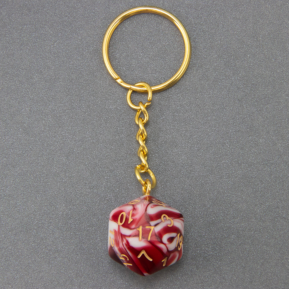 Acrylic Dice Keychains, Dice Key Rings Keyfob for Bag Purse Wallet Cellphone or Car Pendant