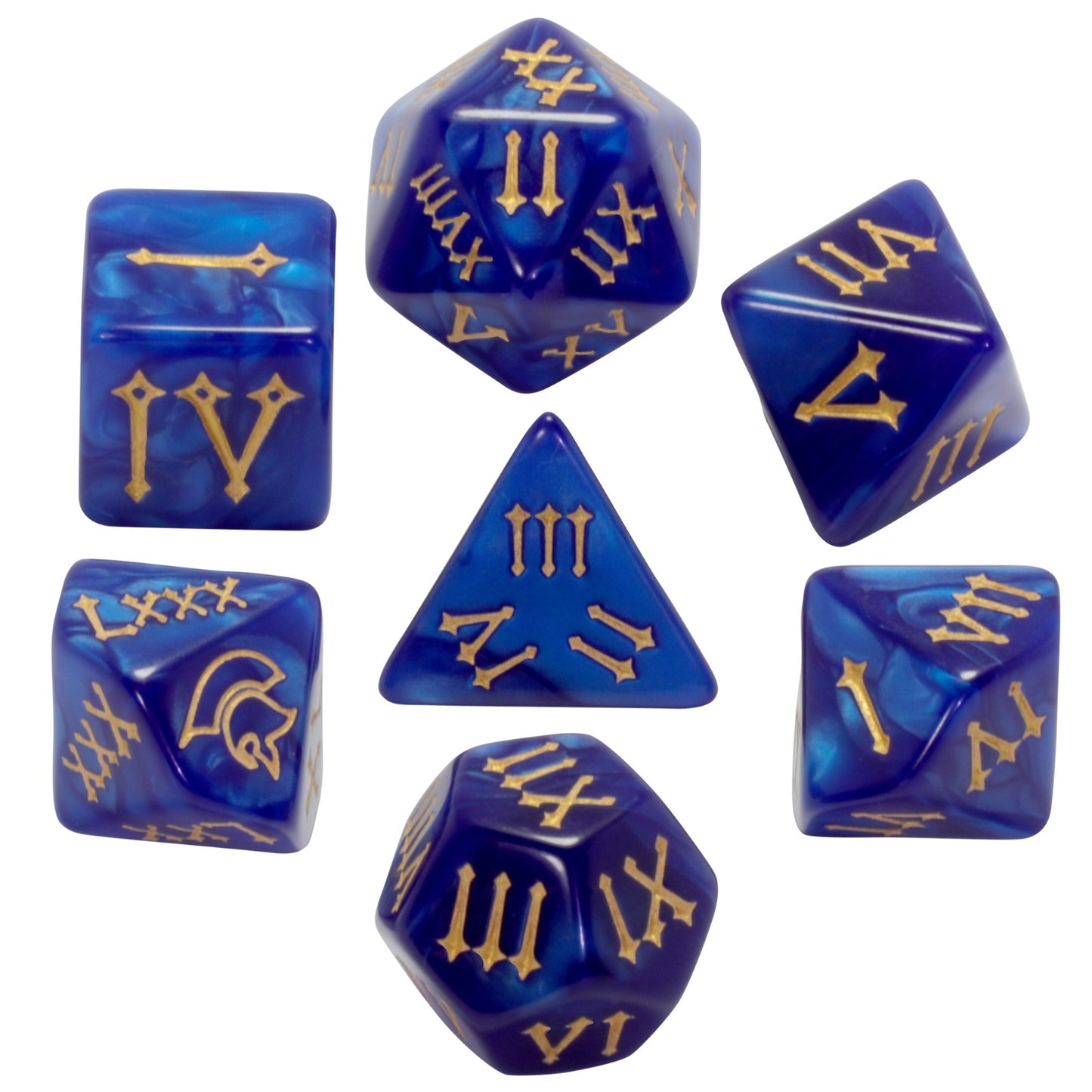 DND Dice Set - 7pcs Polyhedral Dice D4-D20 with Roman Digital for Board Game TRPG DND Game