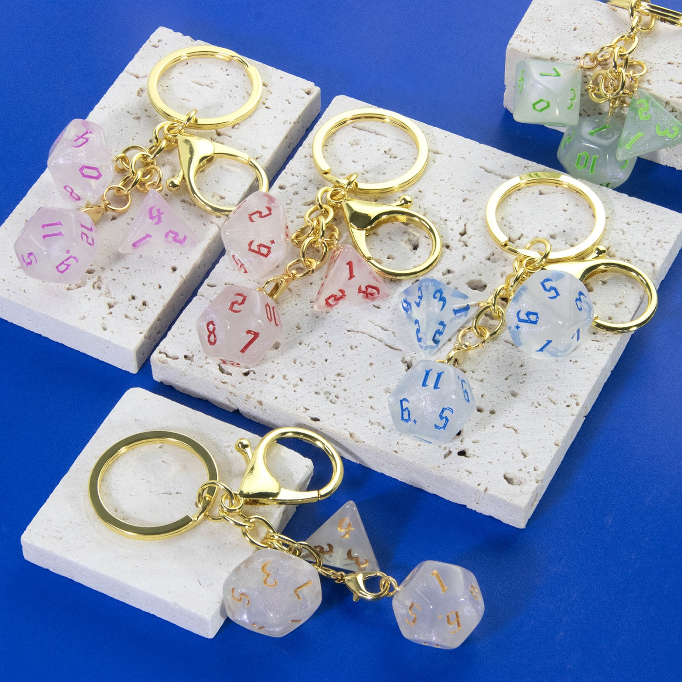 Fashion Keyring Dice Ornament Key Chain Pendant Men Kids Toys Gifts