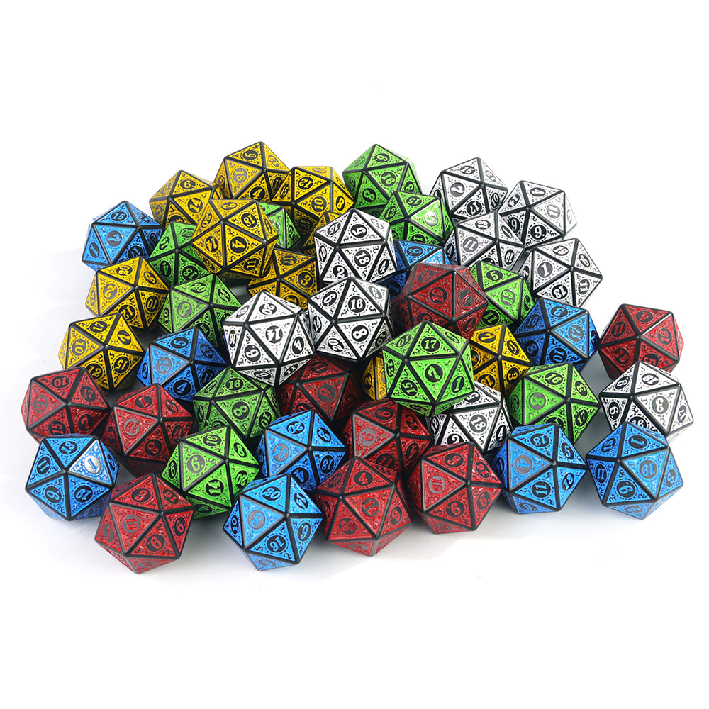 D20 Polyhedral Dice 10PCS 20 Sided DND Game Dice Set for DND RPG Playing Table Game Entertainment Supplies