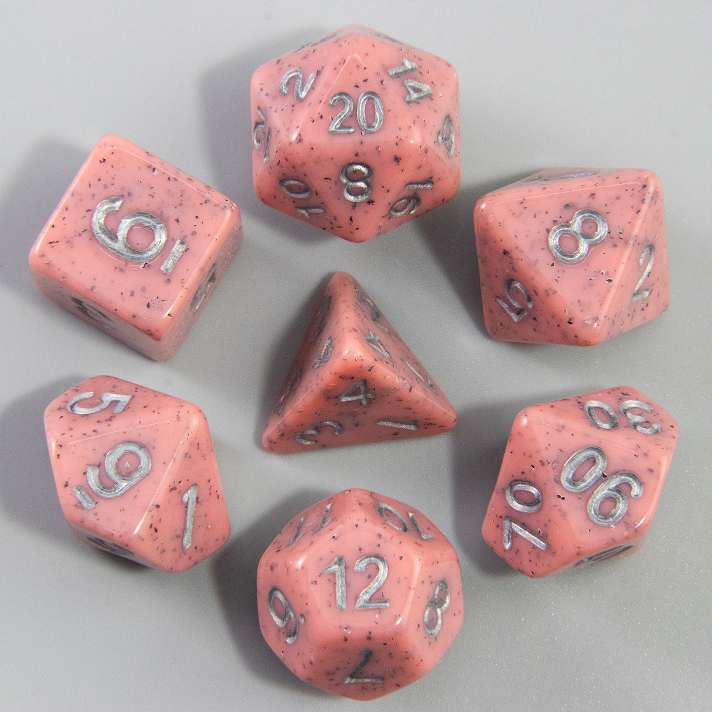 DND Polyhederal Dice Set 7pcs Game Dice D4-D20 for Dragons Game Table Board Roll Playing Games Solid Color Dice