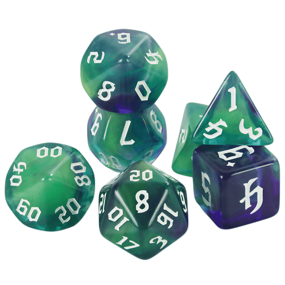 DND Dice Set 7 PCS Polyhedral Game Dice Mixing Color DND Role Playing Dice for Dungeon Game DND RPG Magic Game Table Games Dice D4 D6 D8 D10 D12 D20
