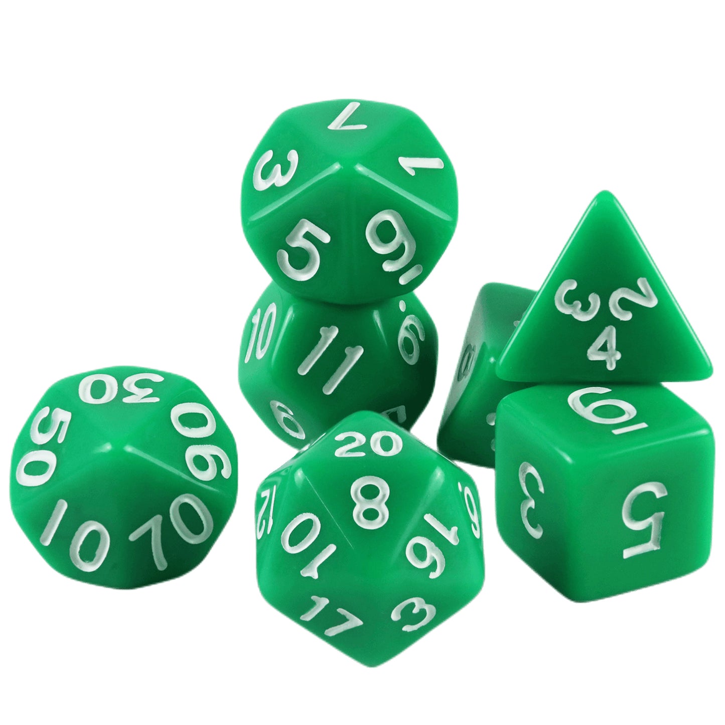 Opaque Dice 7pcs Colorful Polyhedral Game Dice for Role Playing DND Board Game Accessories