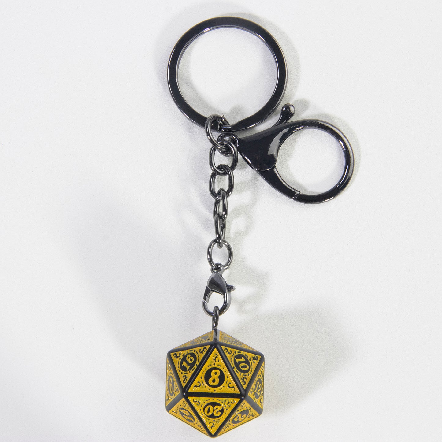 Lucky Dice Keychain, Colorful Acrylic Key Holder Bag Car Pendant, DND RPG Table Game Fans Souvenir Gift Jewelry