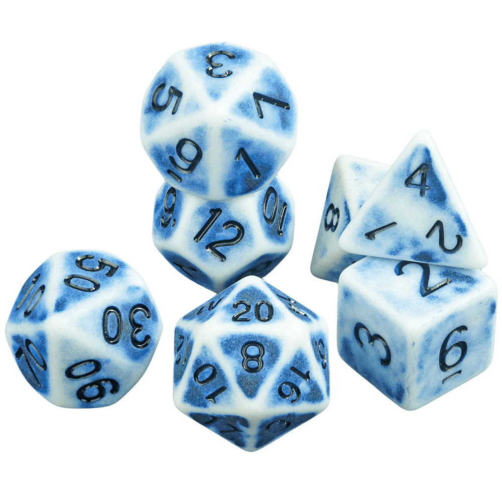 Retro Dice - 7pcs Polyhedral Dice DND Game Dice Set D4-D20 for Party Entertainment Tabletop Game Accessories