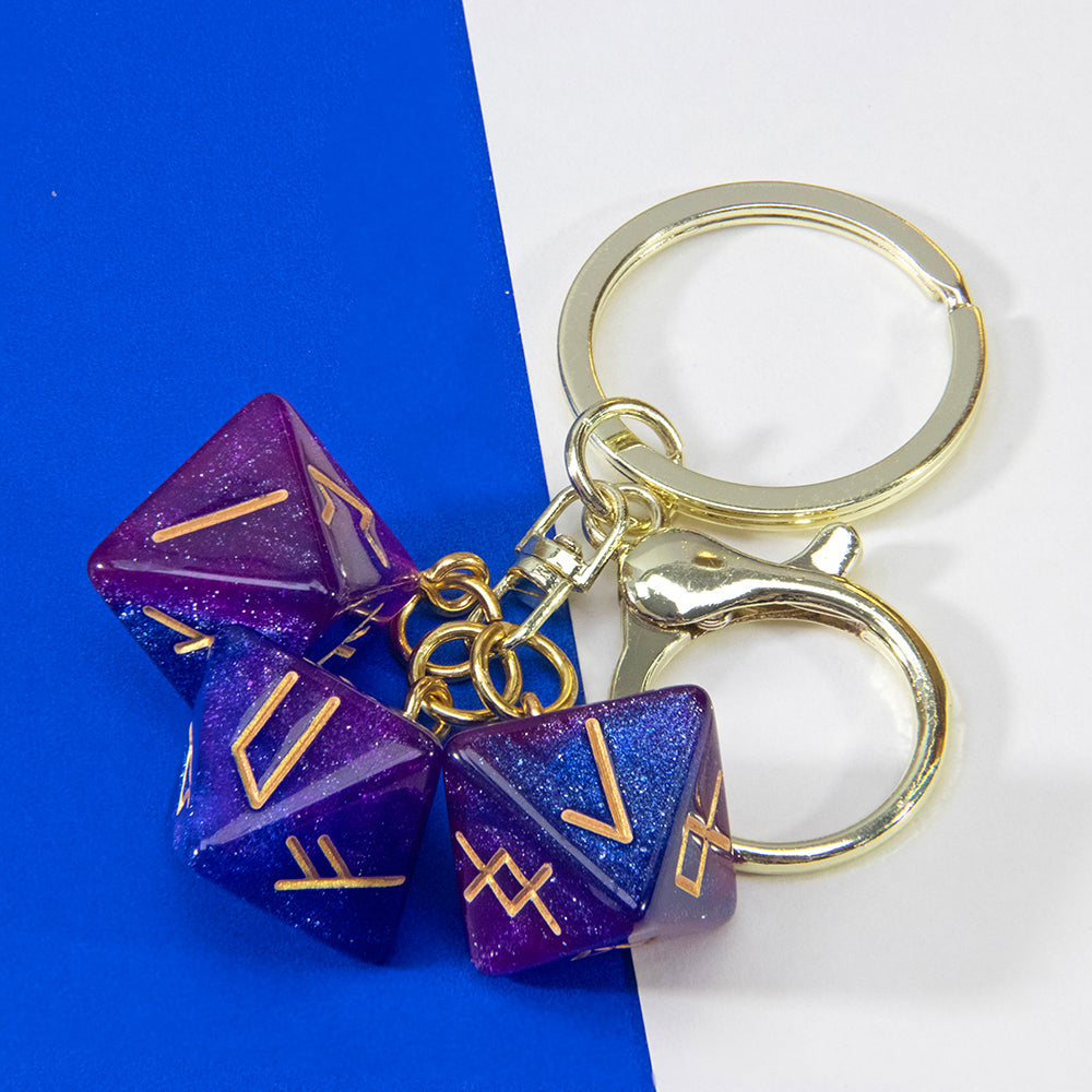 Dice Pendant Keychain Creative Gift Keyring Tarot D12 Dice Keychains for Wallet Handbag Lanyard