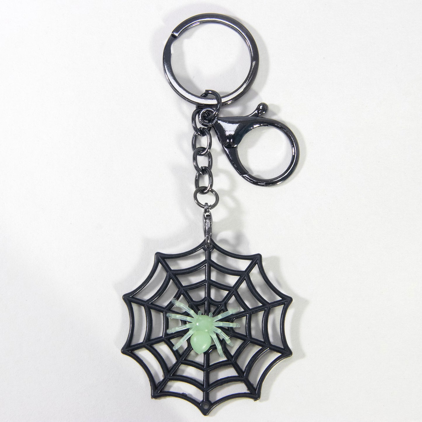 Spider Web Charm Keychain Spider Jewelry Animal Key Ring Halloween Gifts for Women Men Handbag