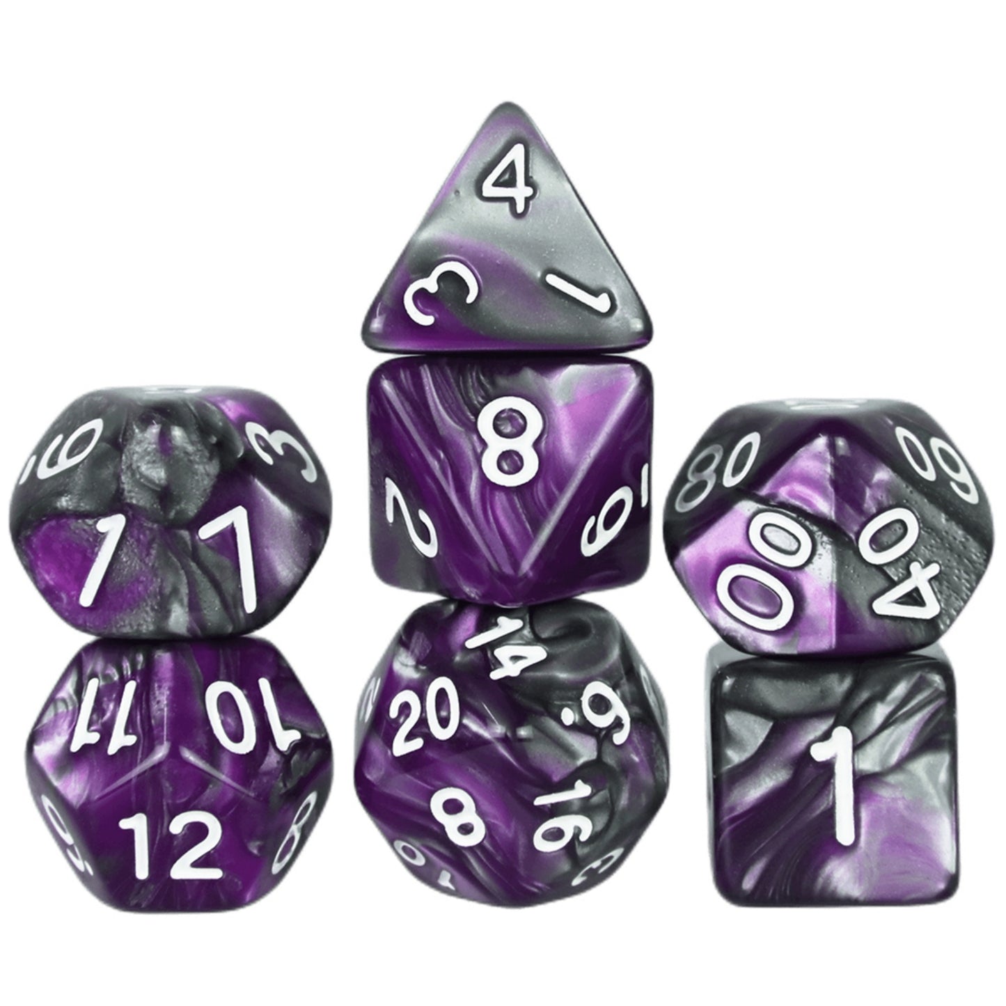 7pcs DND Polyhedral Dice Double-color Dice with for Board Game DND RPG Role Playing Game Accessories