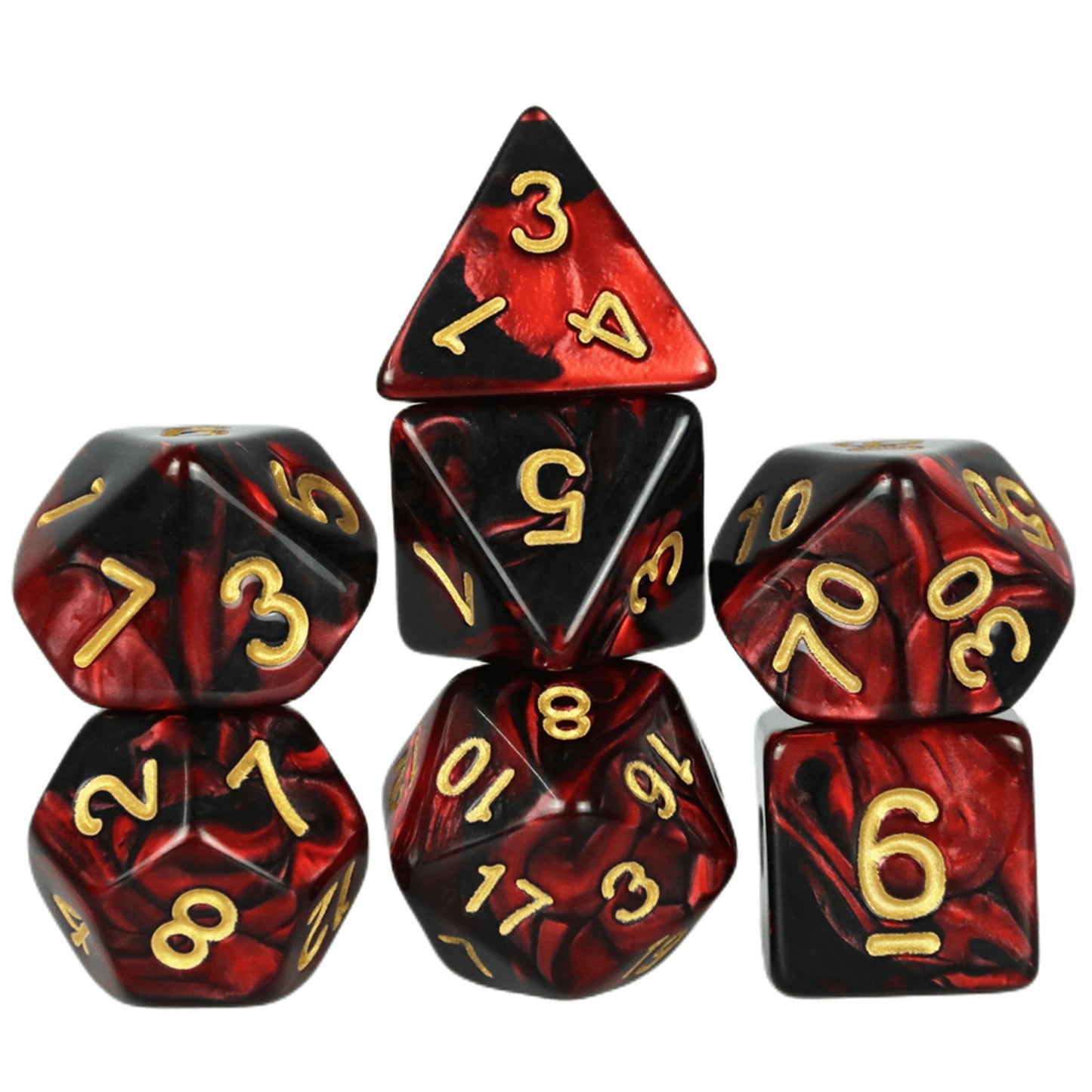 7pcs DND Polyhedral Dice Double-color Dice with for Board Game DND RPG Role Playing Game Accessories