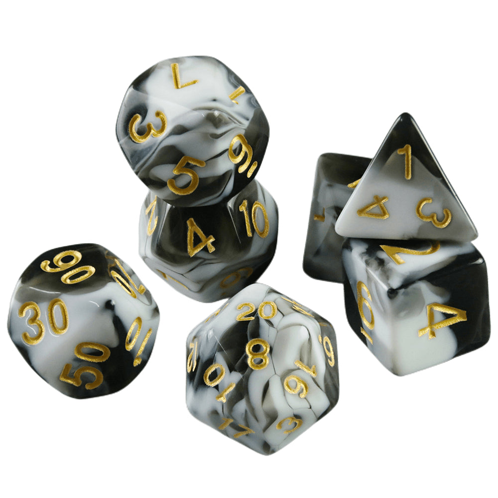 7pcs Dice Polyhedral Board Game Dice for Role Playing Game, Perfect Gift for DND Player