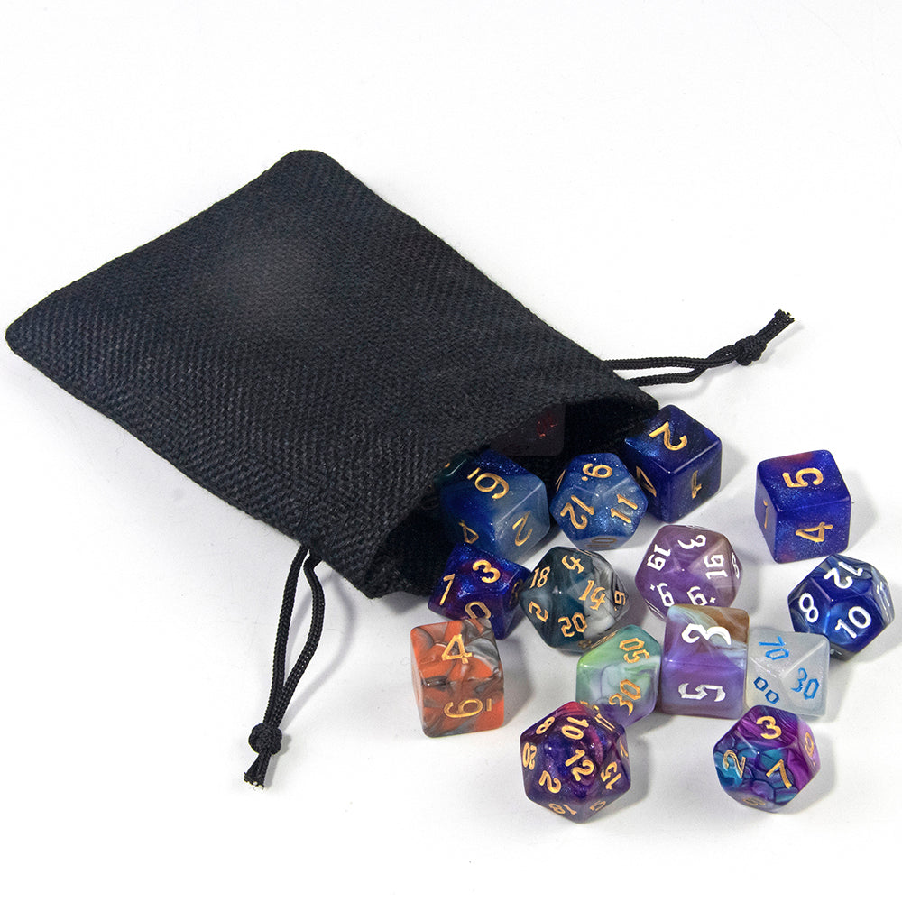 Burlap Drawstring Bags 10pcs Linen Bag Dice Storage Bag for Christmas Gifts Bag, Jewelry Packaging Bags