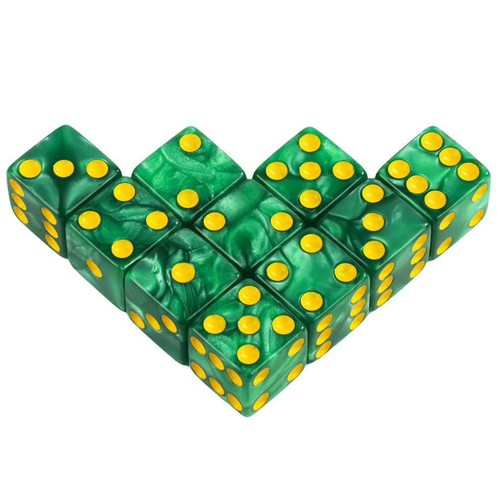 Marble Dice 10pcs 16mm Square Corners Dice 6 Sided Dice for Party Entertainment and Leisure Board Games DND Card Games