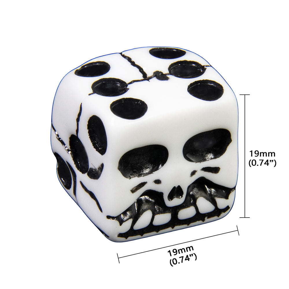 Skull Funny Dice White D6 Pips 19mm for Friend Party Board Game Entertainment
