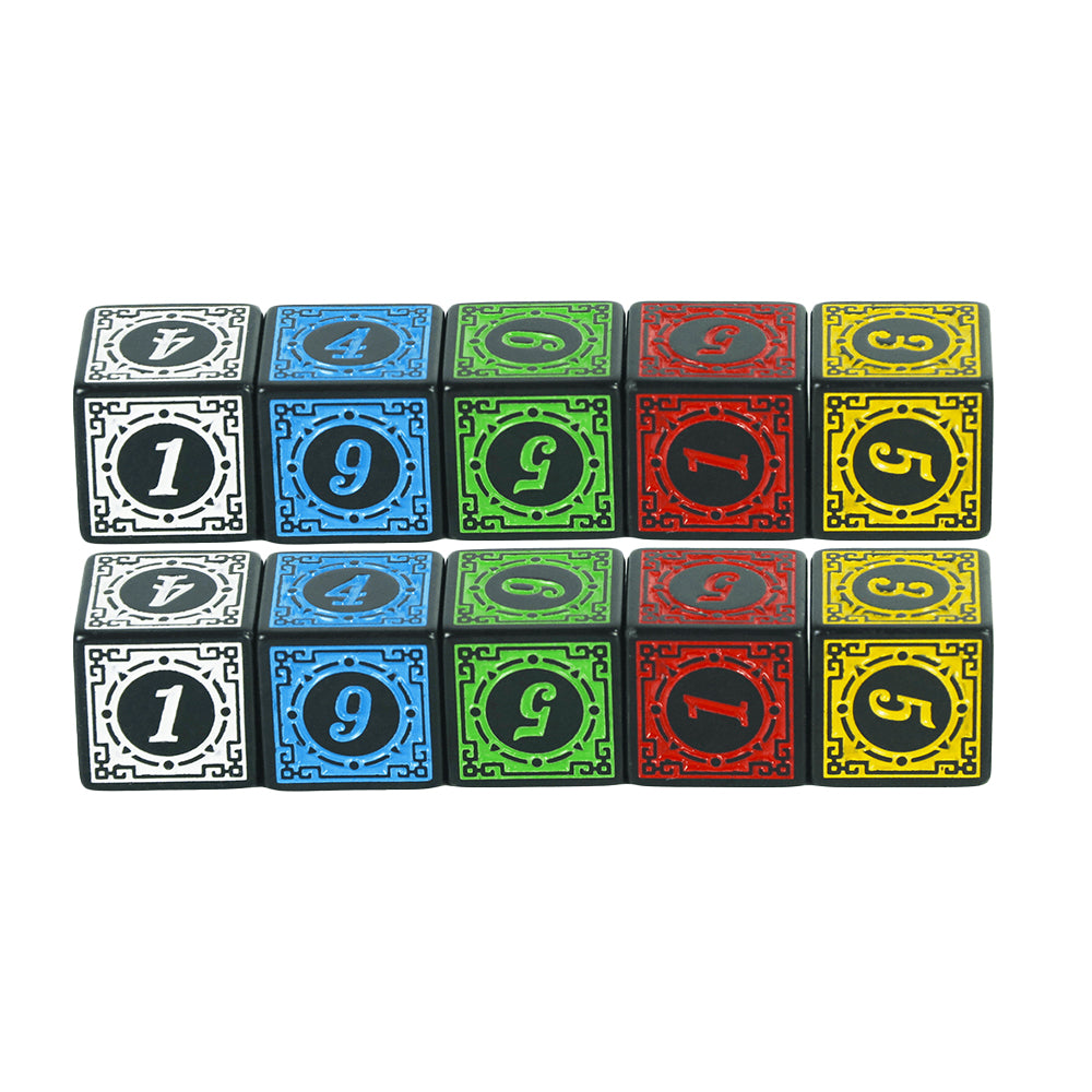 D6 Dice Set 10pcs Polyhedral Game Dice for DND RPG Party Club Tabletop Game Supplies