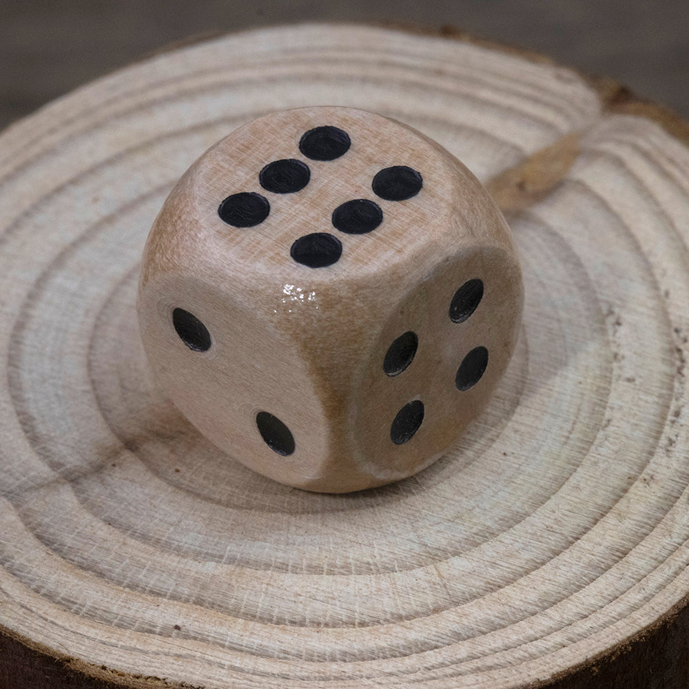 5pcs 16mm Wooden Dice 6 Sided Game Dice for Dice Game Math Teaching DIY Board Game