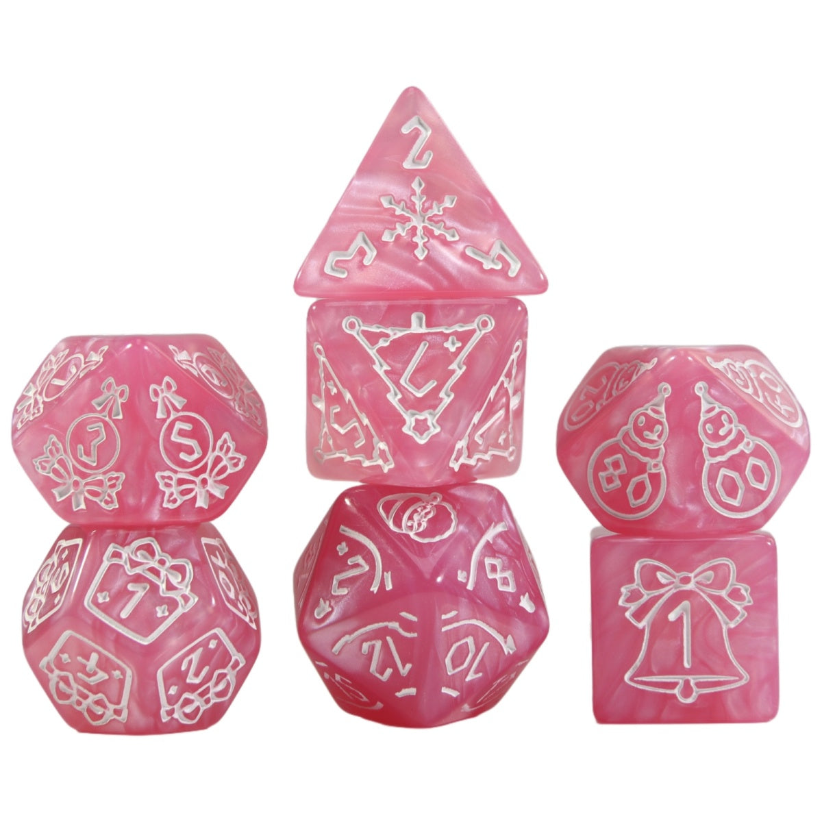 7pcs DND Board Game Dice Digital Polyhedral Dice for Magic Game DND RPG Table Game Entertainment Supplies