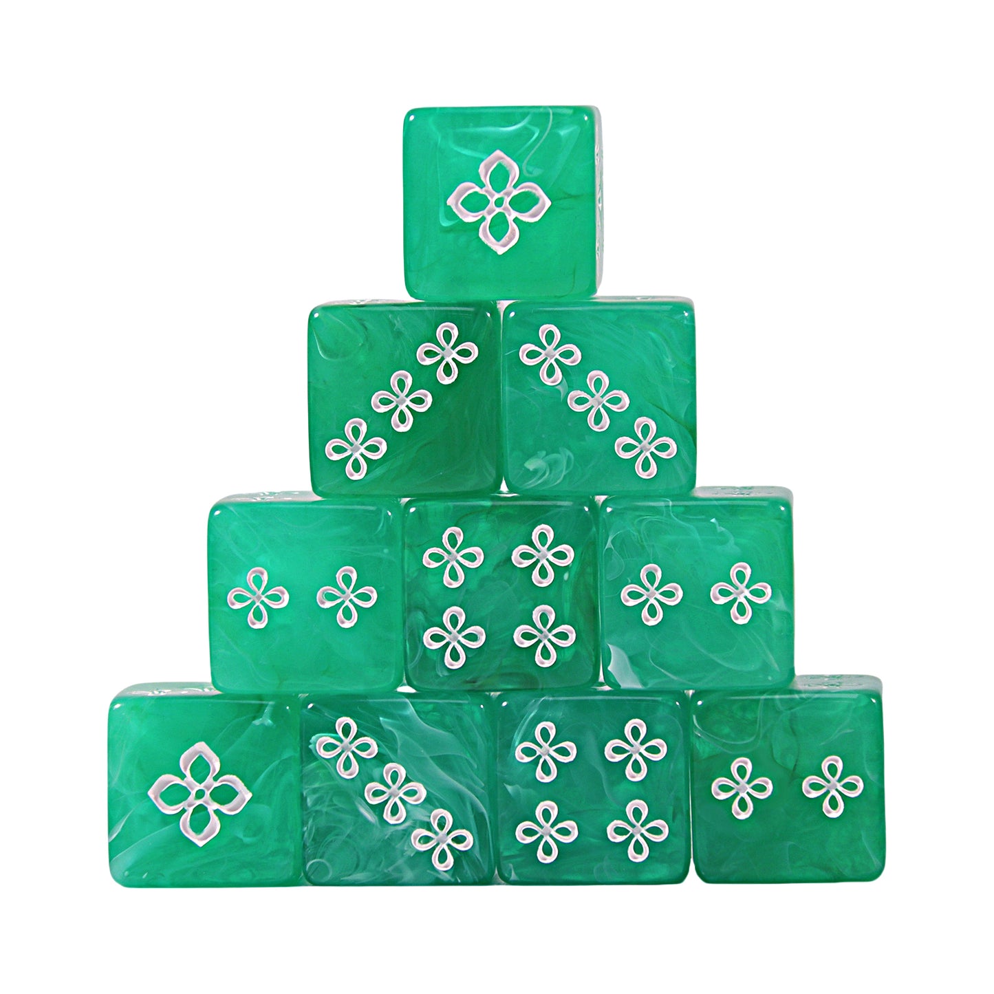 D6 Dice Set 10pcs 16mm Love Heart/leaf/flower/diamond Patterns Game Dice for Board Game, Math Teaching
