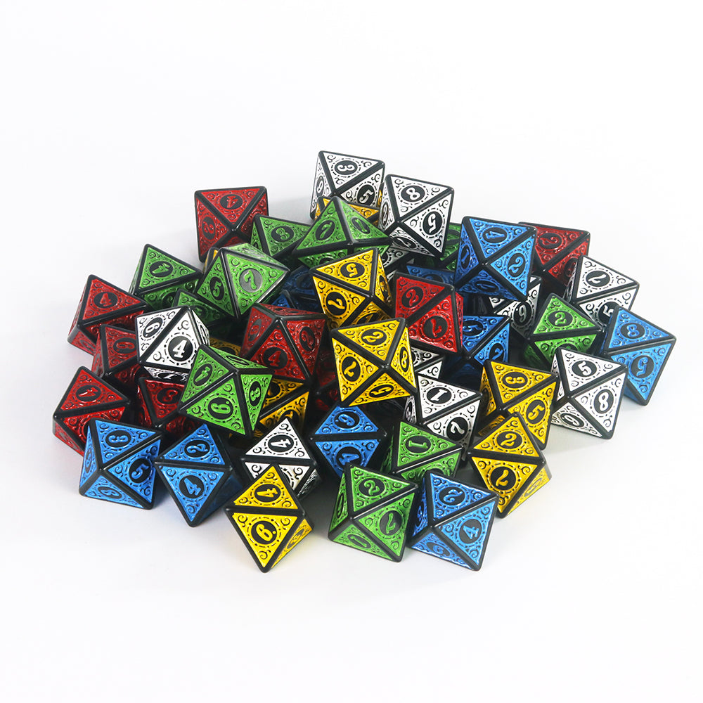 10pcs Polyhedral Dice 8 Sided Dice Set for DND Role Play Game Tabletop Game Accessories
