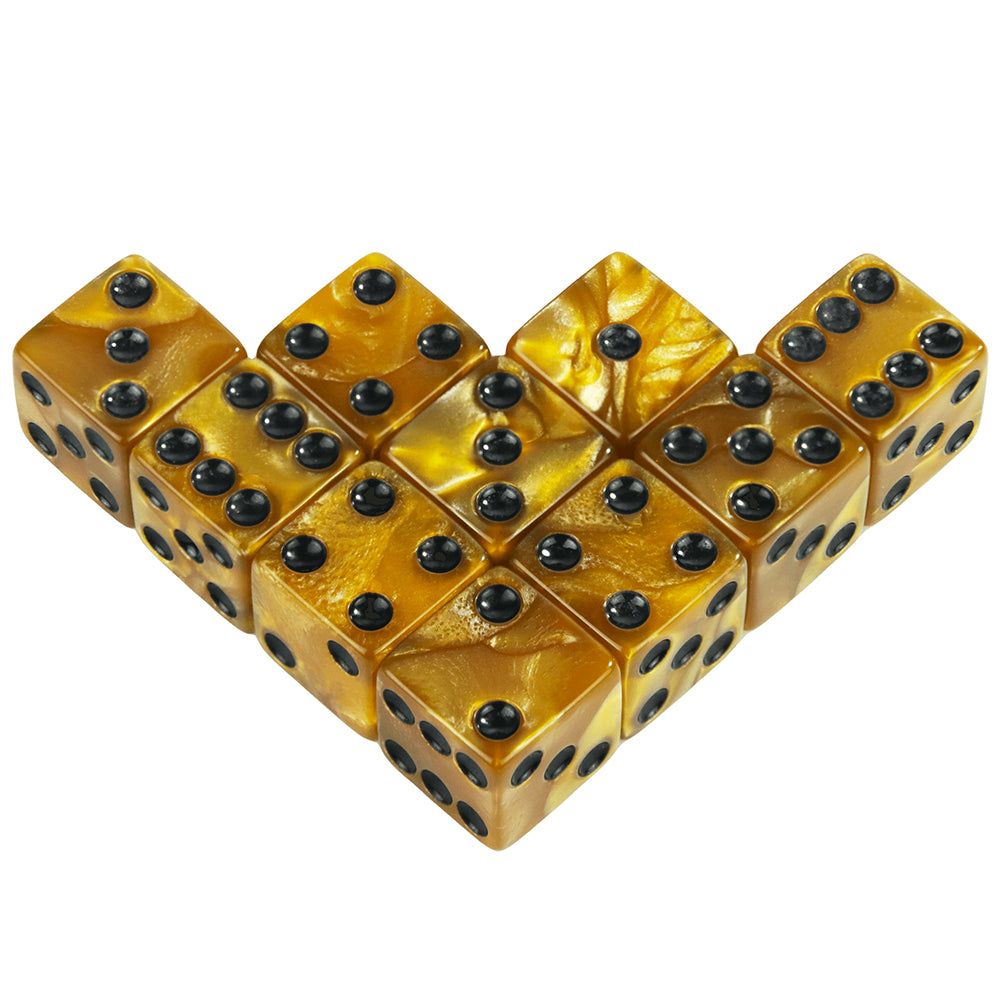 Marble Dice 10pcs 16mm Square Corners Dice 6 Sided Dice for Party Entertainment and Leisure Board Games DND Card Games