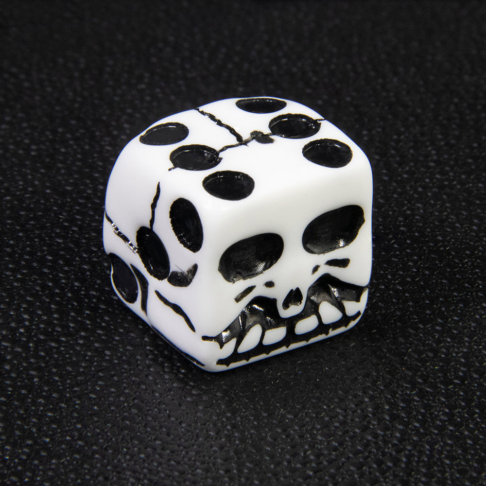 Skull Funny Dice White D6 Pips 19mm for Friend Party Board Game Entertainment