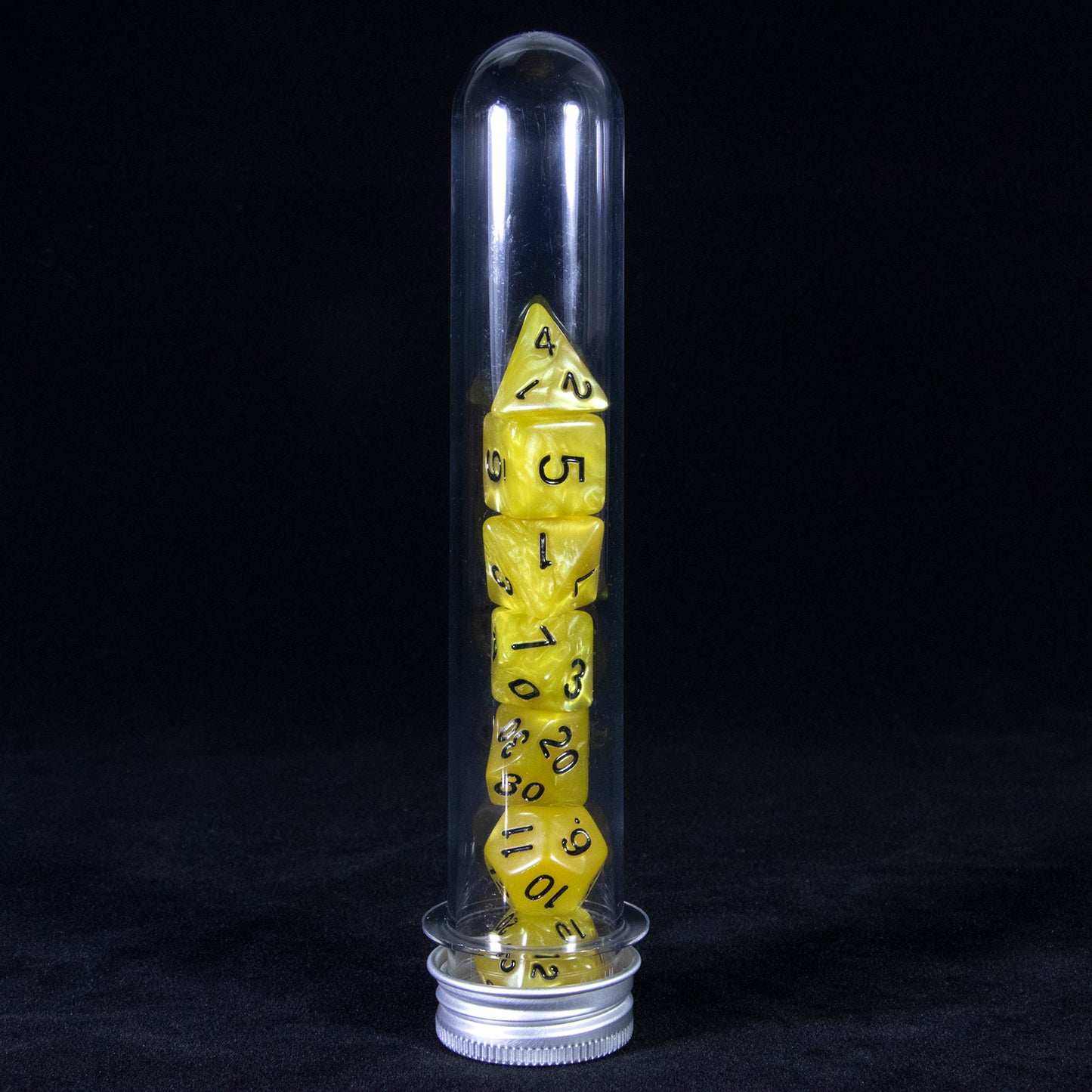 Marble Effect Polyhedral Dice Set 7 Pieces D4 D6 D8 D10 D% D12 D20 DND Game Dices with Tube, Playing Table Game for Bar Club Party