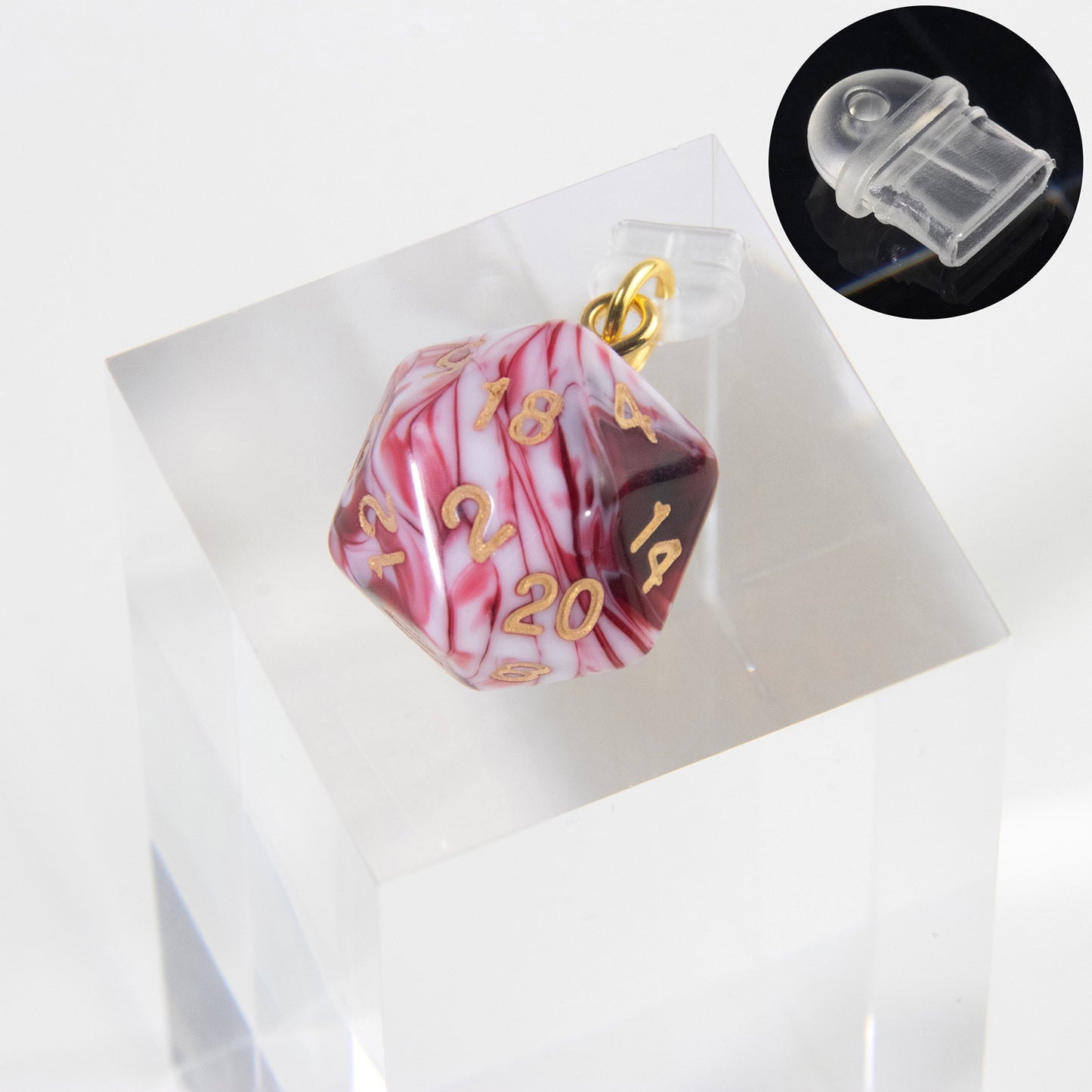 Phone Dust Plug with Acrylic Dice Charm Dust Protection Stopper for iphone Type-C Phone Charge Port