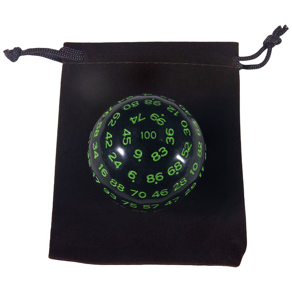 Multi-sided D100 Dice Polyhedral Acrylic 100 Sided Dices with Bag for Role Playing Table Games Party