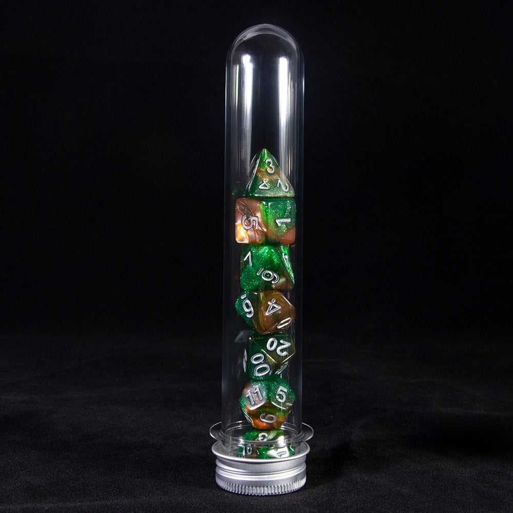 Creative Universe Galaxy DND Game Dice Polyhedral Dice Set with Tube for Souvenirst Entertainment RPG Table Game