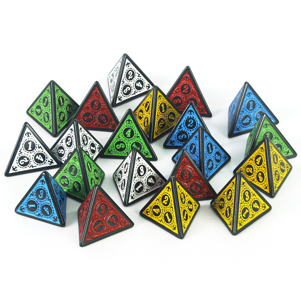 D4 Dice Set 10pcs 4 Sided Polyhedral Dice for Board Game DND TRPG