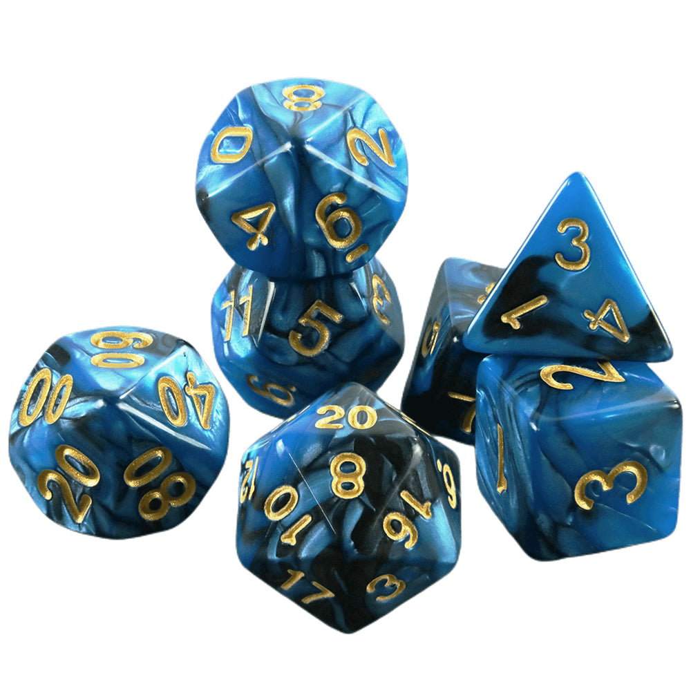 Acrylic Dice Set 7pcs DND Game Polyhedral Dice for Board Game Role Playing Game DND