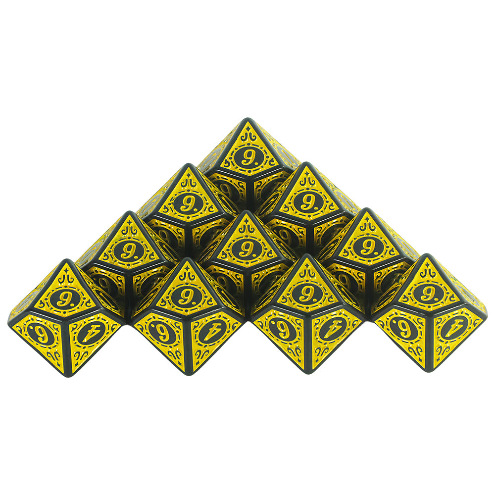 10pcs D10 Dice DND Polyhedral 10 Sided Dice Digital 0-9 Game Dice for TRPG RPG Table Game Board Gaming