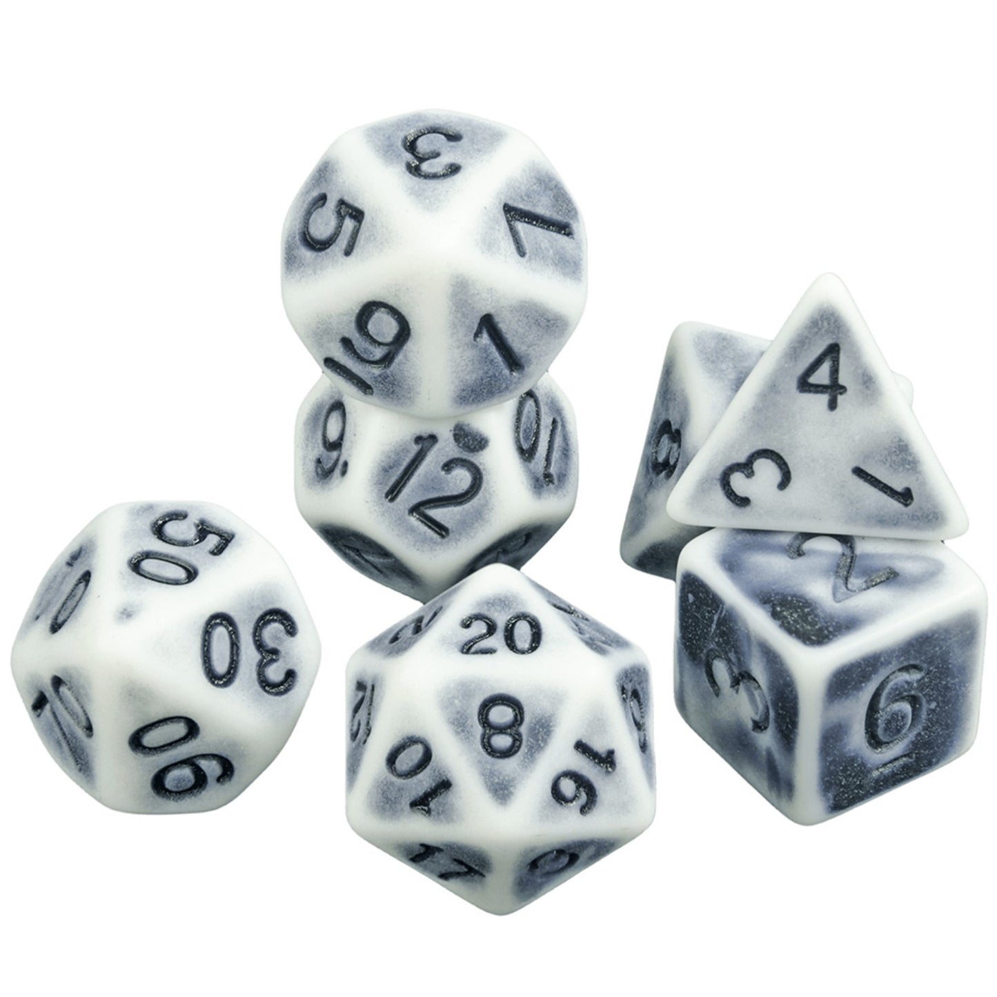 DND Dice Set 7 PCS Polyhedral Retro Dice, for D&D RPG Roleplaying Tabletop Dices, Complete D4 D6 D8 D10 D12 D20 with Tube