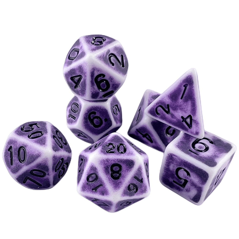 Retro Dice - 7pcs Polyhedral Dice DND Game Dice Set D4-D20 for Party Entertainment Tabletop Game Accessories