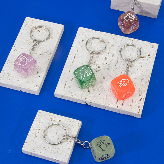 Game Souvenirs Dice Keychain Kid Gift Key Holder for Handbag, Phone Fine Pendant Accessories