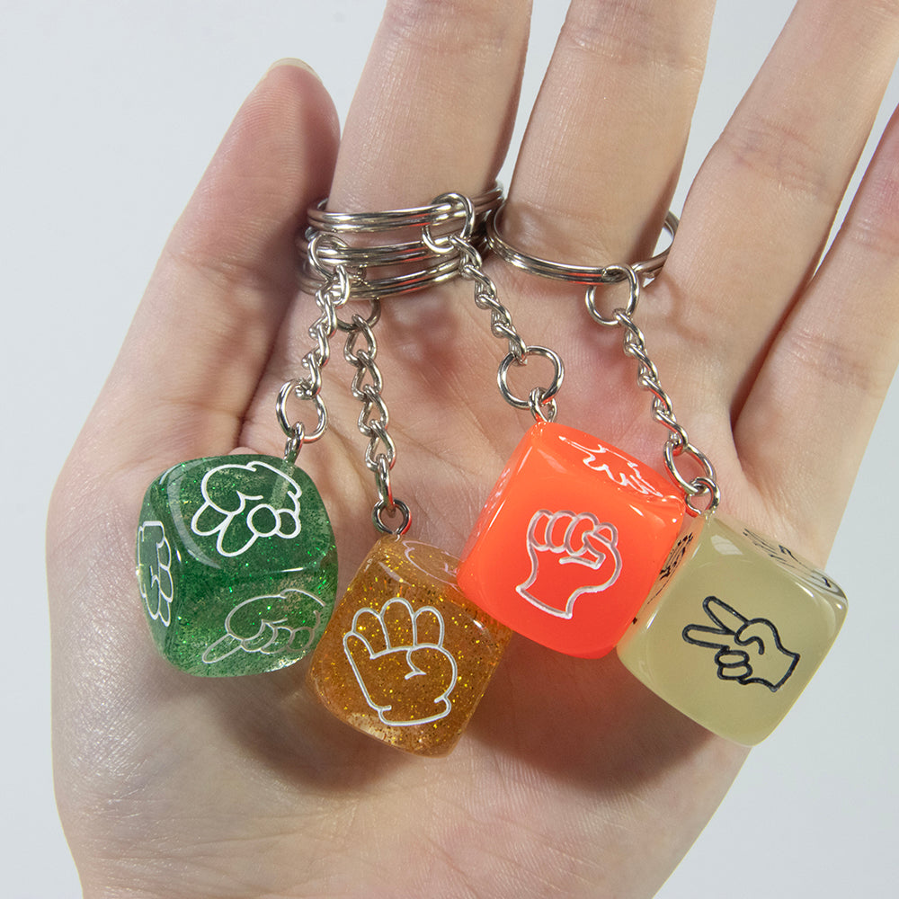 Game Souvenirs Dice Keychain Kid Gift Key Holder for Handbag, Phone Fine Pendant Accessories