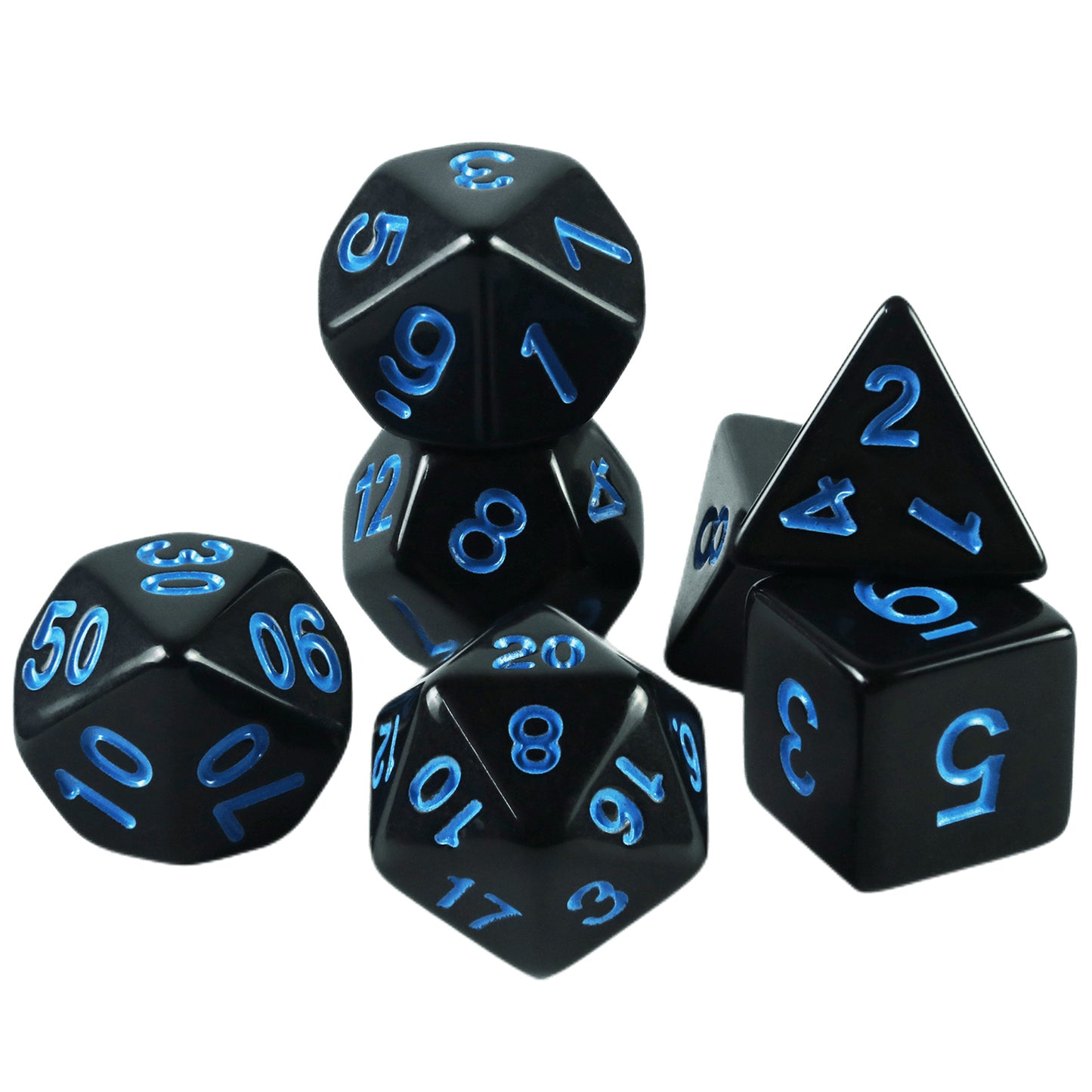 7pcs/set Opaque Dice Polyhedral Game Dice D4 D6 D8 D10 D10% D12 D20 for Board Game DND Role Playing