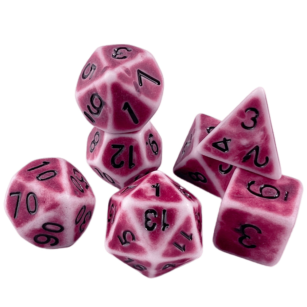 Retro Dice - 7pcs Polyhedral Dice DND Game Dice Set D4-D20 for Party Entertainment Tabletop Game Accessories