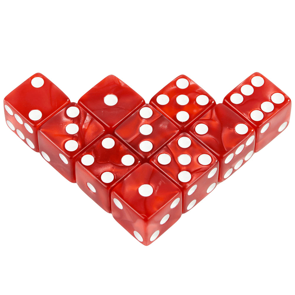 Marble Dice 10pcs 16mm Square Corners Dice 6 Sided Dice for Party Entertainment and Leisure Board Games DND Card Games