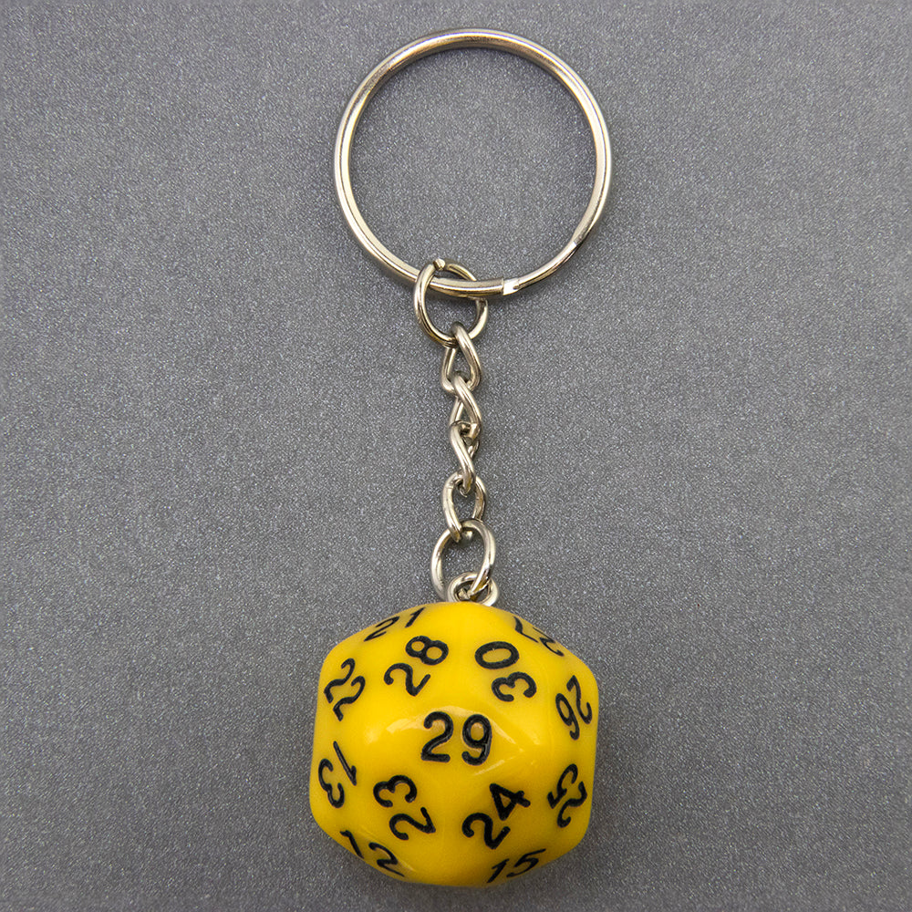 Dice Pendant Keychain Game Souvenirs D30 Dice Keyholder for Men Women Bag