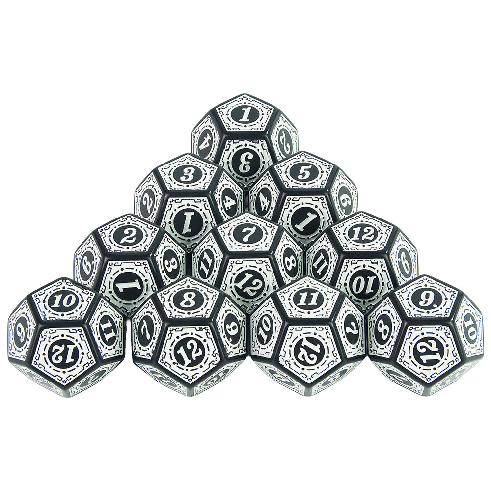 10PCS Polyhedral Dice 12 Sided Dice Set for DND Role Play Game Tabletop Game Accessories,Colorful Games D12 Dice