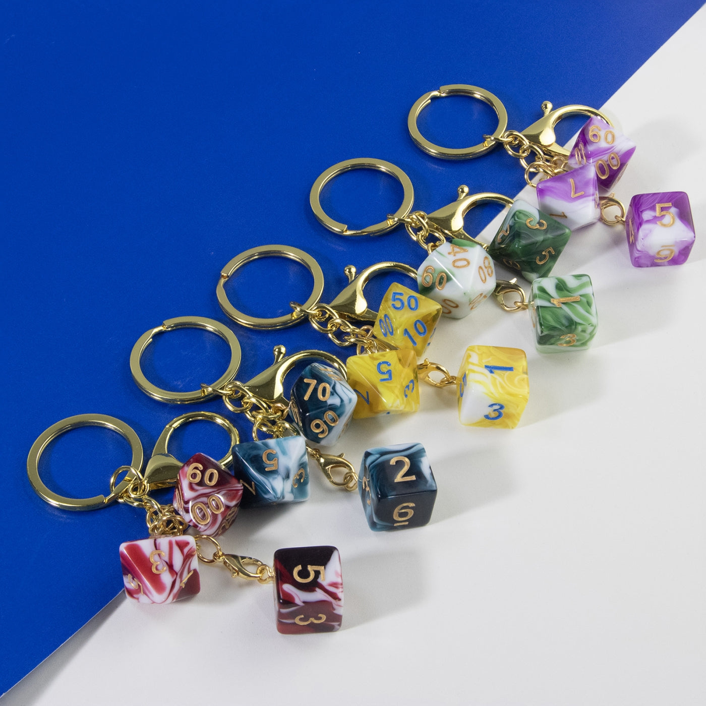 Unique Dice Keychains for Backpack Decoration and Table Games Souvenirs