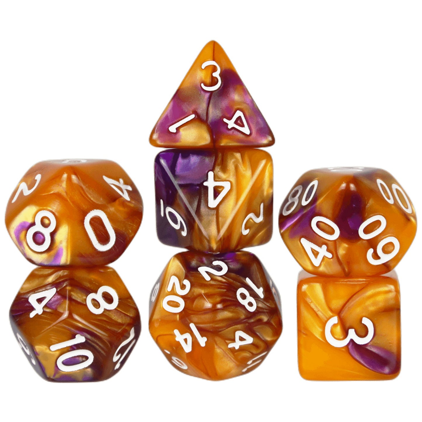7pcs DND Polyhedral Dice Double-color Dice with for Board Game DND RPG Role Playing Game Accessories