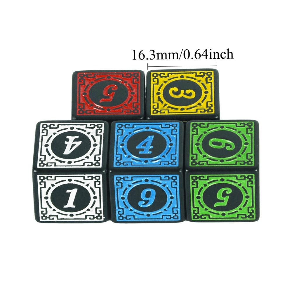 D6 Dice Set 10pcs Polyhedral Game Dice for DND RPG Party Club Tabletop Game Supplies
